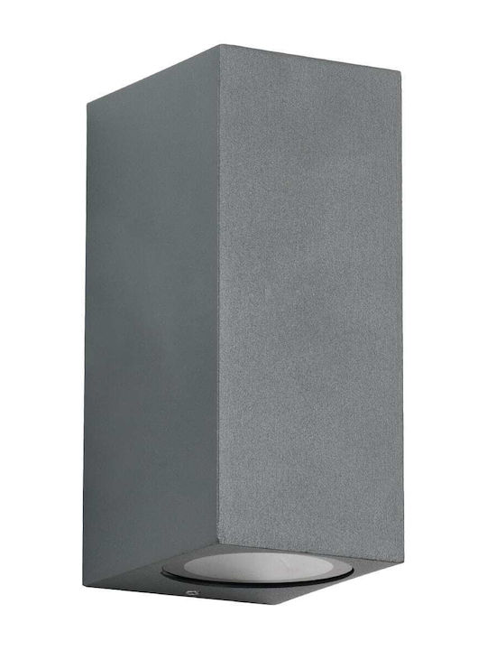 GloboStar Burano Wall-Mounted Outdoor Spot Light GU10 IP65 Double Beam 15x8x6.8εκ.