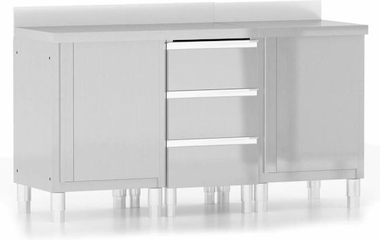 vidaXL Dulap de pregătire cu uși deschise și sertare 60x60x96cm