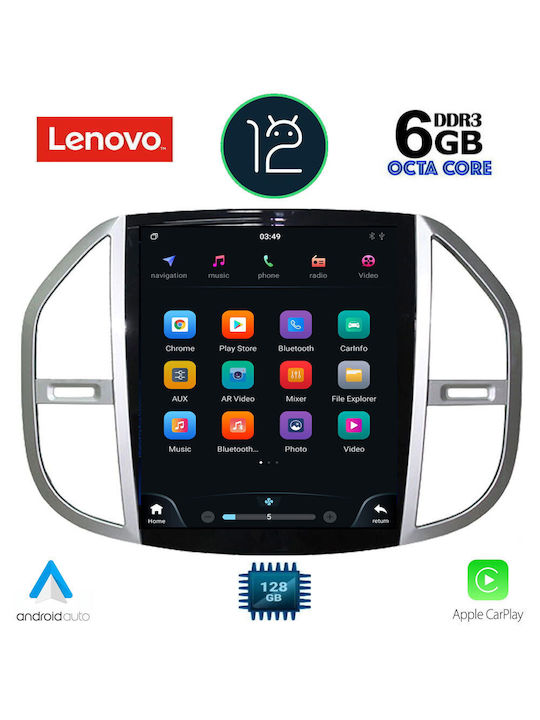 Lenovo Sistem Audio Auto pentru Mercedes-Benz Vito / Viano / Sprinter 2015+ (Bluetooth/USB/AUX/WiFi/GPS/Partitură) cu Ecran Tactil 9.7"
