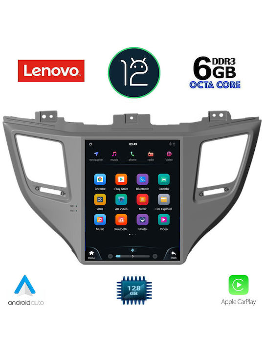 Lenovo Sistem Audio Auto pentru Hyundai Tucson 2015-2019 (Bluetooth/USB/AUX/WiFi/GPS/Partitură) cu Ecran Tactil 9.7"