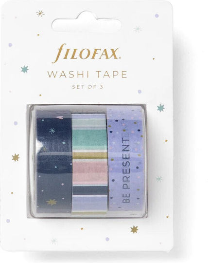 Filofax Banda Adezivă Washi De Decor Good Vibes 3 Bucăți Washi Tape