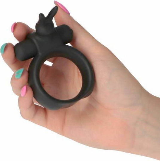 Toyz4lovers Timeless Vibring Δονούμενο Δαχτυλίδι Πέους Σιλικόνης Black