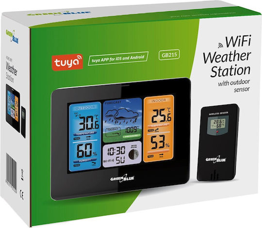 Green Blue 297288 Wireless Stație meteorologică Digital Alb
