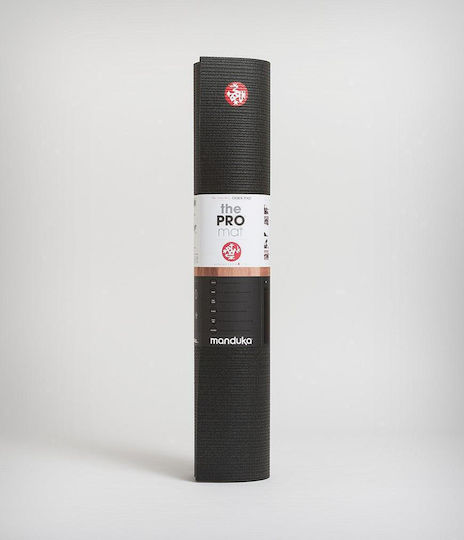 Manduka Pro Στρώμα Γυμναστικής Yoga Μαύρο (215x66x4.3cm)