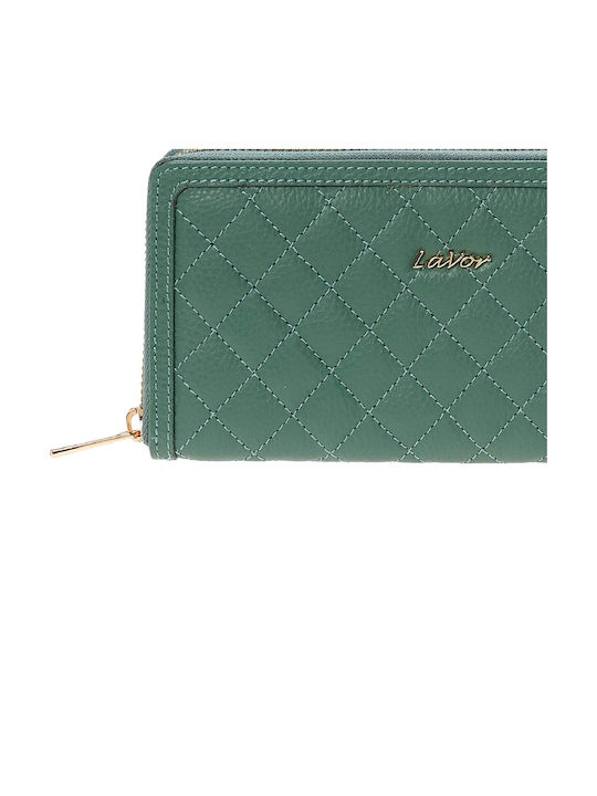 Large Leather Women's Wallet with RFID Green