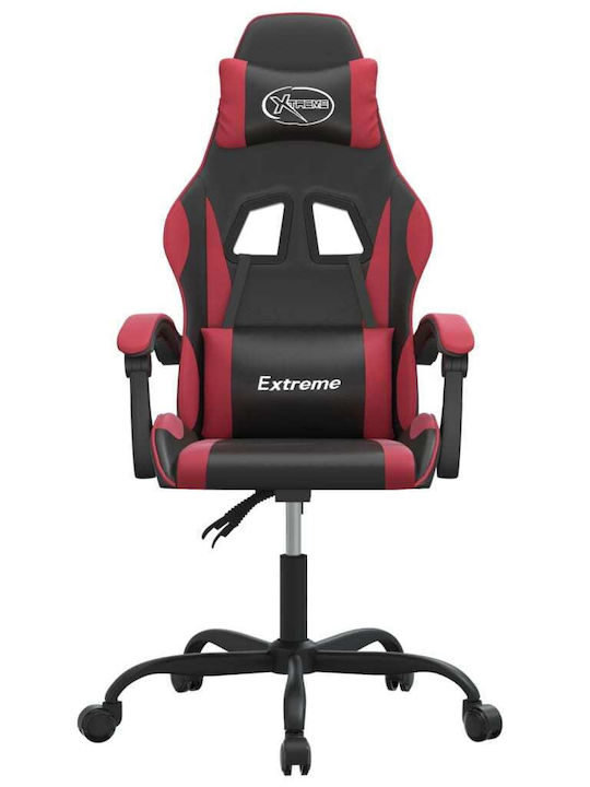 vidaXL 349574 Καρέκλα Gaming Δερματίνης Μαύρη/Μπορντό