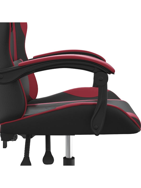 vidaXL 349574 Καρέκλα Gaming Δερματίνης Μαύρη/Μπορντό