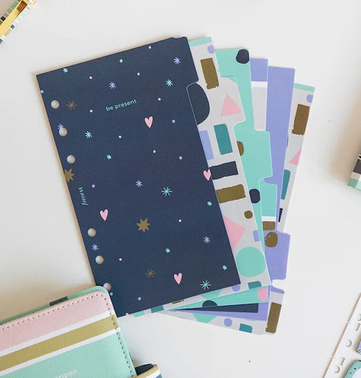 Filofax Separatoare de Plastic pentru Documente cu Găuri 6buc Vibes Dividers