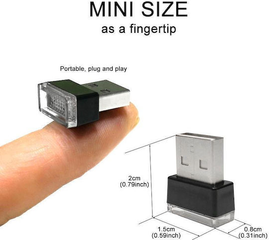 Πλαφονιέρες USB Αυτοκινήτου Kia Mini Subaru Mini 2τμχ