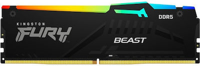 Kingston Fury Beast RGB 8GB DDR5 RAM με Ταχύτητα 5200 για Desktop