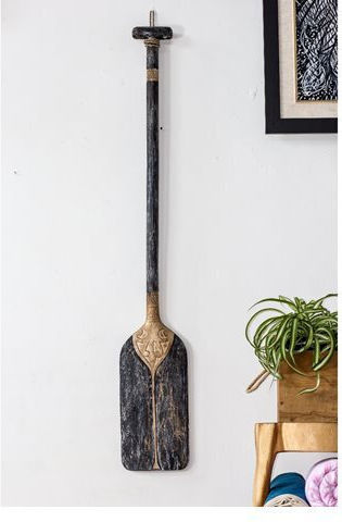 HomeMarkt Hanging Decorative made of Wooden Massif Black 100cm 1pcs