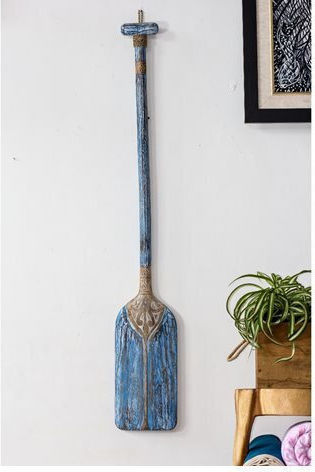 HomeMarkt Hanging Decorative made of Wooden Massif Blue 100cm 1pcs