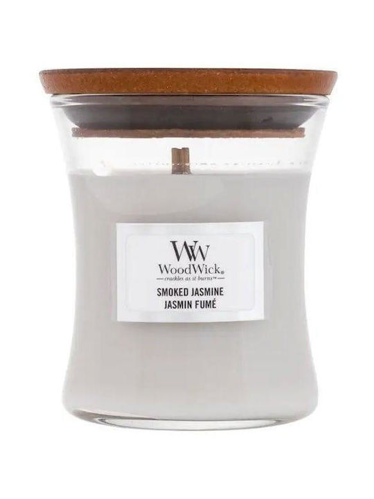 WoodWick Duftkerze Smoked Jasmine Gefäß Weiß 85gr 1Stück