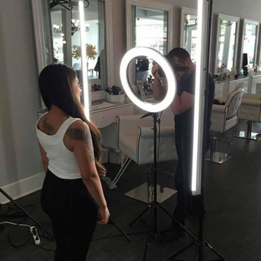 Selfie Ring Light Ring Light 36cm with Floor Tripod and Mobile Phone Holder