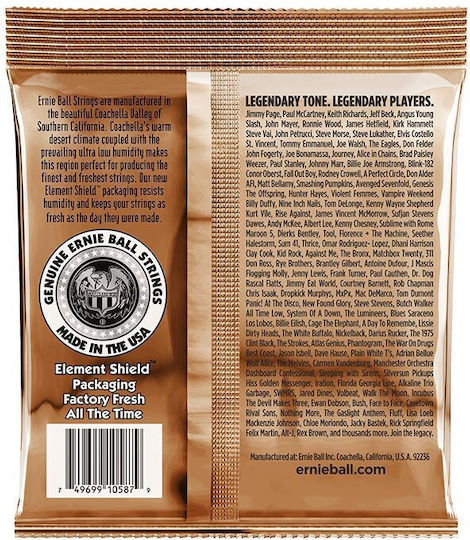 Ernie Ball 2145 Earthwood Σετ Χορδών Phosphor Bronze Ακουστικής Κιθάρας 11.5 - 54"