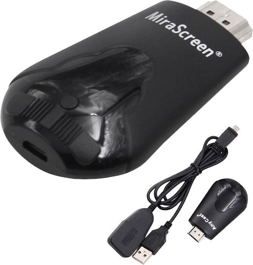 Smart TV Stick MiraScreen K4 Full HD με Wi-Fi / HDMI Μαύρο