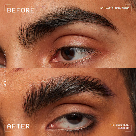 NYX Professional Makeup The Brow Glue Gel for Eyebrows 03 Medium Brown