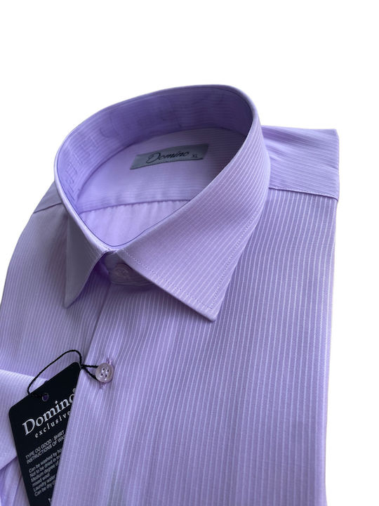 Domino 20730 Men's lilac shirt with stripes