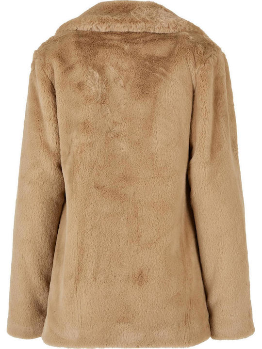Κοντή Γυναικεία Γούνα Dark Beige