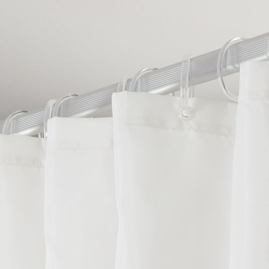 Sealskin Flow Shower Curtain Fabric 180x200cm White / Grey 800142