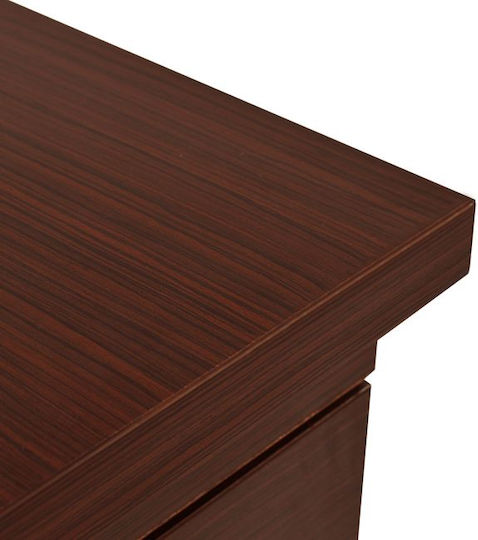 Büroaufbewahrungsschublade Vance Holzschatten Wenge mit Schloss 40x46x75cm