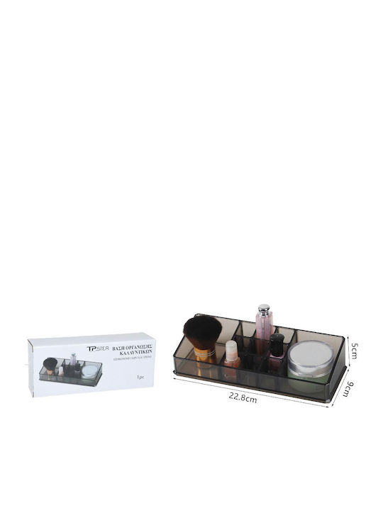 Tpster Organizator Cosmetice Cu Separatoare Maro 22.8x9x5cm