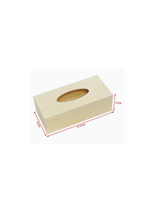 Tpster Wooden Tissue Holder Beige 23.5x13x10cm 11779
