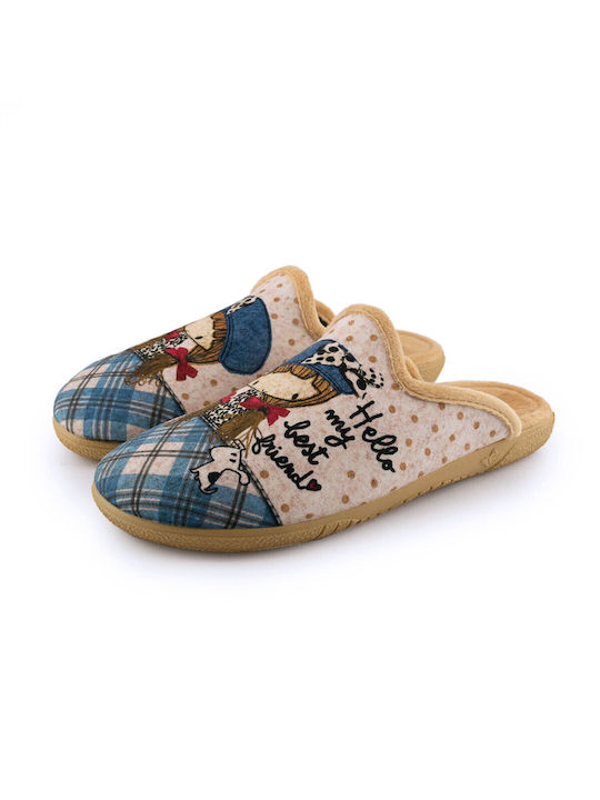 A23231 Medies Women's Winter Slippers Blue