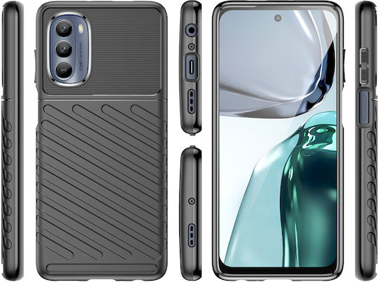 Hurtel Thunder Back Cover Σιλικόνης Μαύρο (Moto G62 5G)