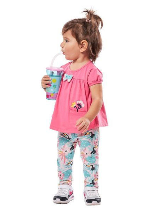 Εβίτα Kinder Set mit Leggings Sommer 2Stück Rosa