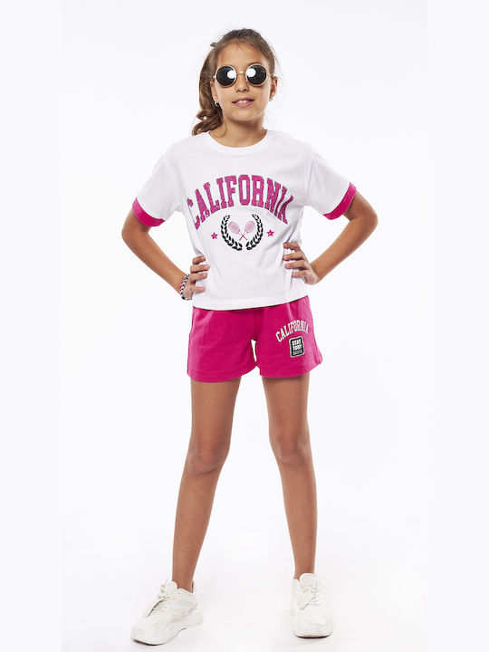 Εβίτα Kids Set with Shorts Summer 2pcs Fuchsia