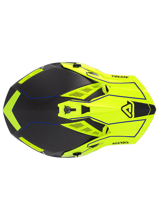 Acerbis Steel Carbon Black/Fluo Yellow Motorcycle Helmet Motocross ECE 22.06 1000gr