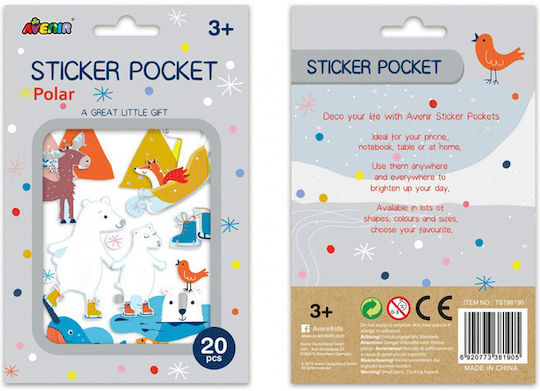 Avenir Αυτοκόλλητα Sticker Pocket Polar για Παιδιά 3+ Ετών