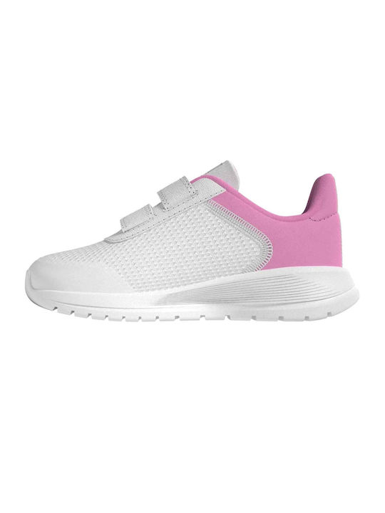 Adidas Αthletische Kinderschuhe Laufen Tensaur Run 2.0 CF I mit Klettverschluss Clear White / Pink