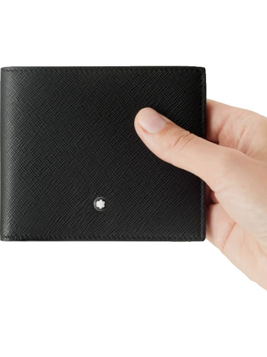 Sartorial Wallet Δερμάτινο Ανδρικό Πορτοφόλι Μαύρο