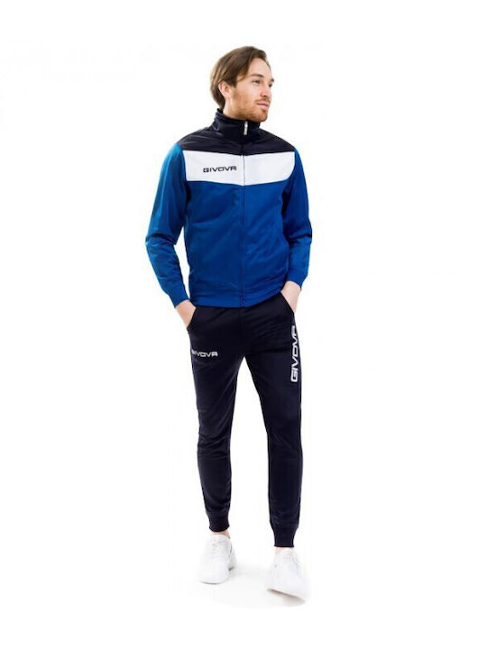 Tuta Campo Tracksuit Glossy with Elastic Blue