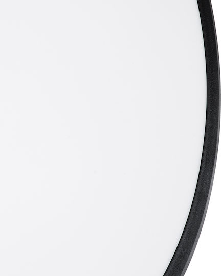 GloboStar Tuffin Ceiling Mount Light Bathroom 30cm Black with Integrated LED