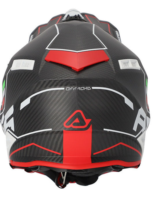Acerbis Steel Carbon Matt Black/Light Blue Motorcycle Helmet Motocross ECE 22.06