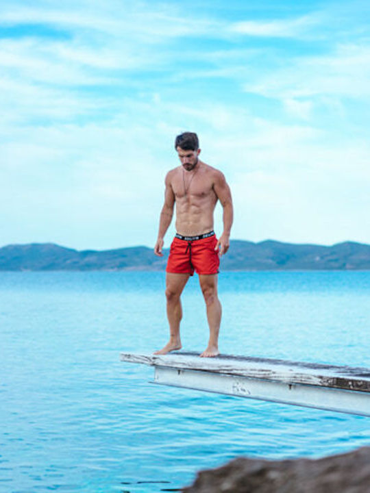 Simon Men's Swimwear Shorts Red