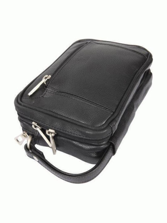 Leather Men's Bag Handbag Black