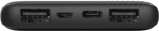 Trust Primo Ultra-thin Power Bank 10000mAh 15W cu 2 Porturi USB-A și Port USB-C Negru