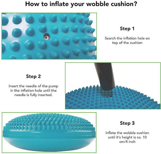 Tunturi Air Stepper Balance Cushion Blue Height 9cm with Diameter 33cm