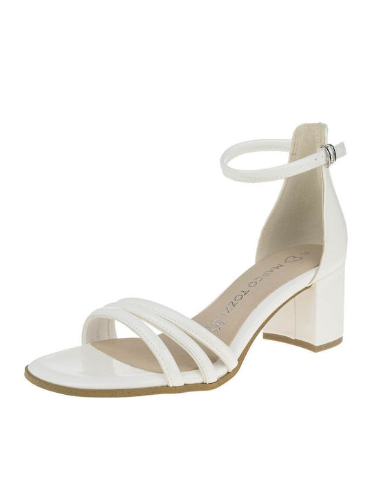 Sandals from Patent Leather Ivory Patent
