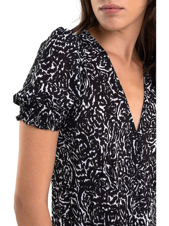 Summer Midi Shirt Dress Dress Black