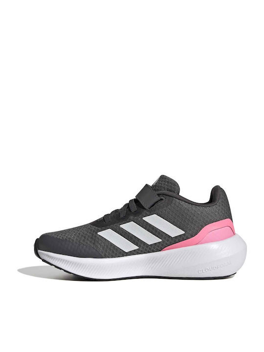 Runfalcon 3.0 El K Kids Sports Shoes Running with Hoop & Loop Closure Gray Six / Crystal White / Beam Pink