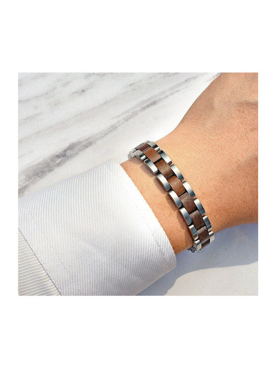 Daponte Men's Steel Handcuffs Bracelet