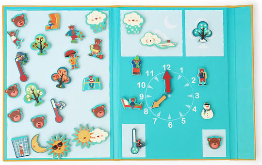 Scratch Europe Edulogic Ημερήσιο Πρόγραμμα Educational Time Learning Game made of Wood for 4+ years old Years Old