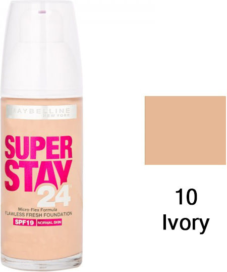 Maybelline Super Stay 24H Fresh Look Longwear Liquid Make Up 10 Ivory Light 30ml