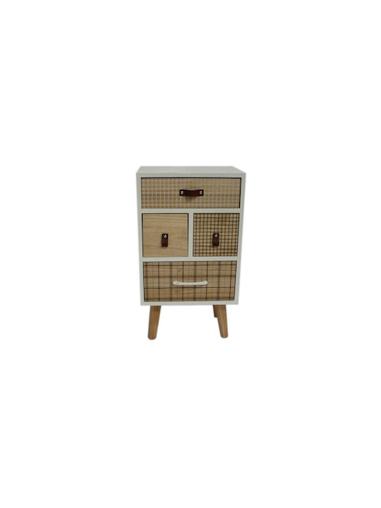 Wooden Storage Drawers with 2 Drawers L35xW26xH61.5cm