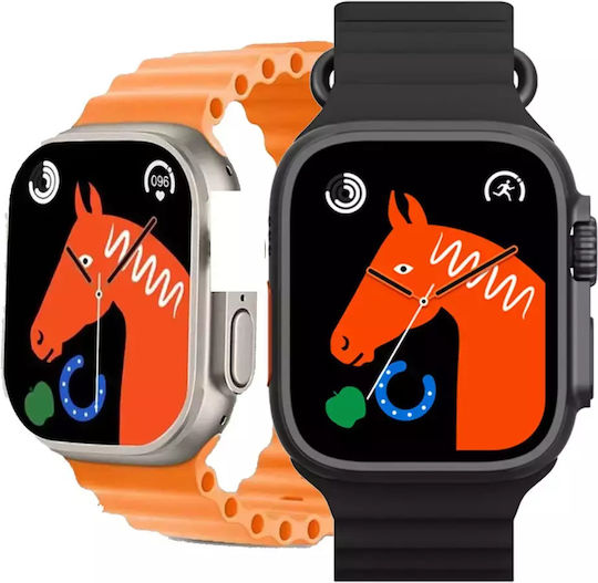 X8 Ultra Smartwatch με Παλμογράφο (Μαύρο)